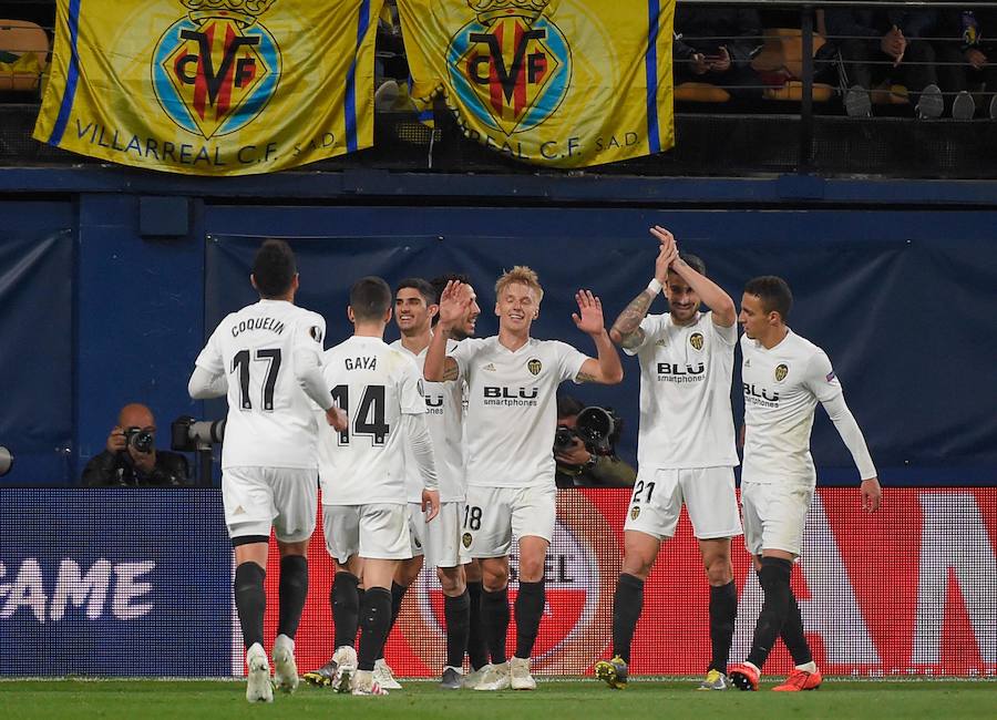 Las mejores fotos del partido de ida de cuartos de final de Europa League entre dos de los clubes de la Comunitat en el Estadio de la Cerámica