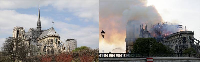 Dos tercios de la techumbre de la catedral de París se han quemado con el incendio del 15 de abril de 2019