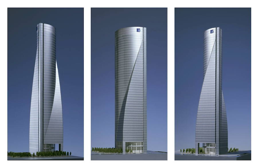 El rascacielos Torre Espacio, con 235 metros de altura, 57 plantas y una superficie total alquilable de 60.142 metros cuadrados, está gestionado por el grupo Villar Mir y alberga las embajadas de Australia, Canadá, Países Bajos y Reino Unido, además de sociedades como Red Bull, Equifax, AEB o Ufinet.
