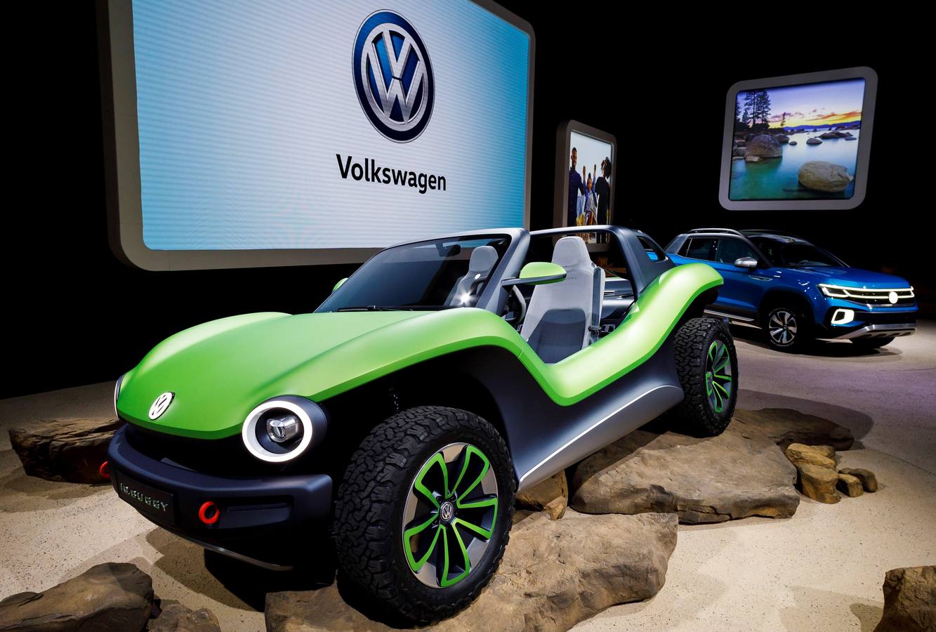 Vista del concept car ID.Buggy de Volkswagen durante el 2019 New York International Auto Show, el pasado miércoles en el Centro de Convenciones Jacob K. Javits.