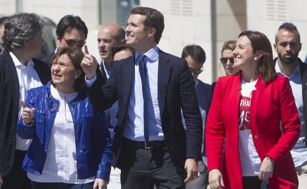 Casado, durante un mitin en Madrid.