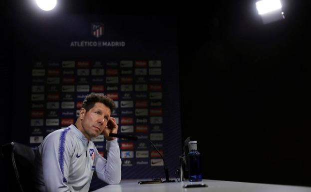 Diego Pablo Simeone, en rueda de prensa. 