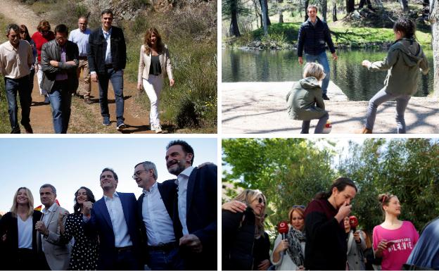 Los líderes de los principales partidos dedican la jornada a descansar en familia.