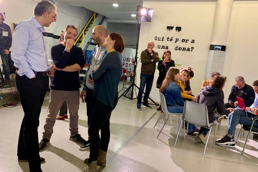 Fotos: Así espera Unidas Podemos los resultados de las elecciones del 28-A