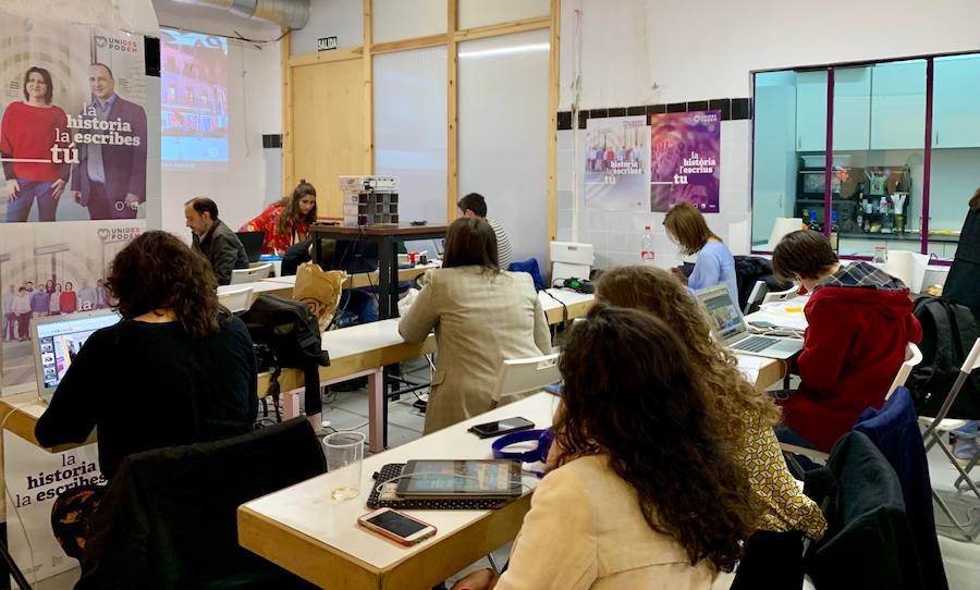 Fotos: Así espera Unidas Podemos los resultados de las elecciones del 28-A