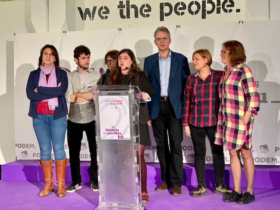 Fotos: Así espera Unidas Podemos los resultados de las elecciones del 28-A