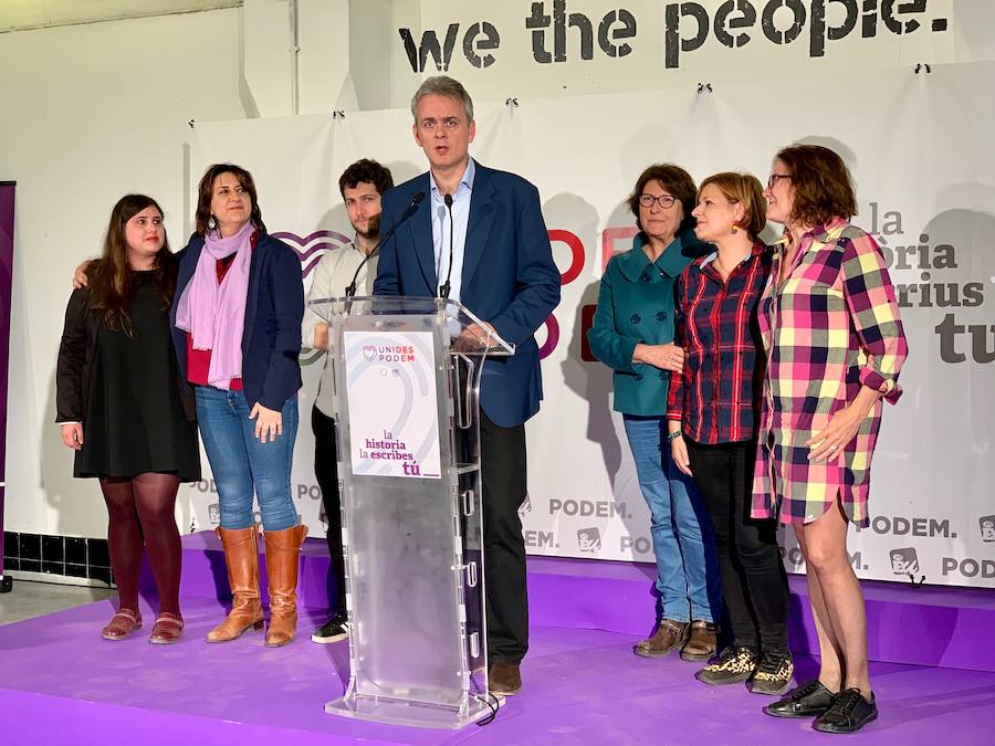 Fotos: Así espera Unidas Podemos los resultados de las elecciones del 28-A