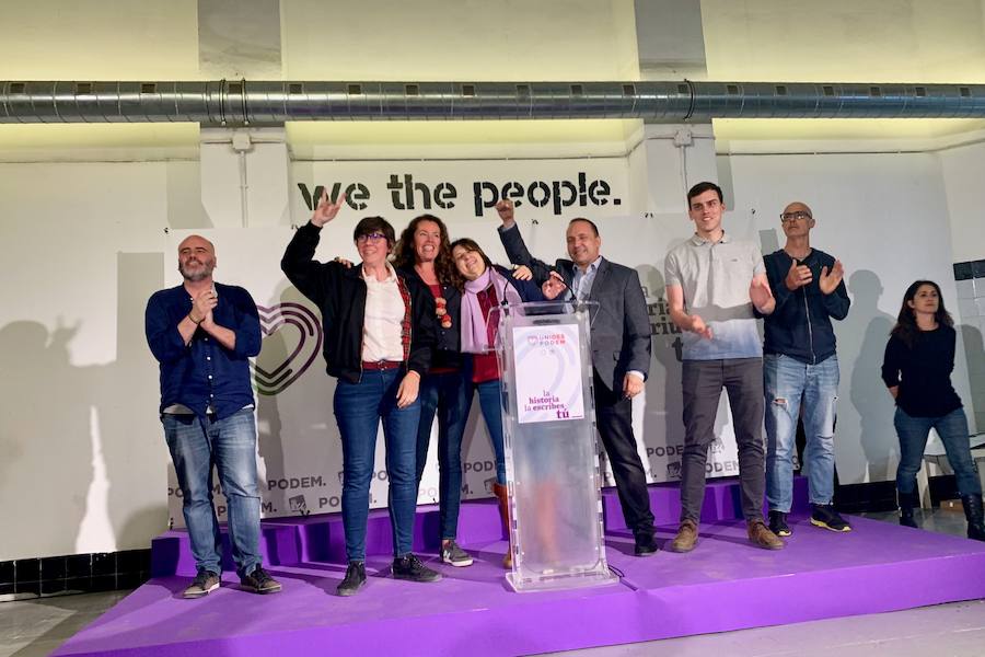 Fotos: Así espera Unidas Podemos los resultados de las elecciones del 28-A