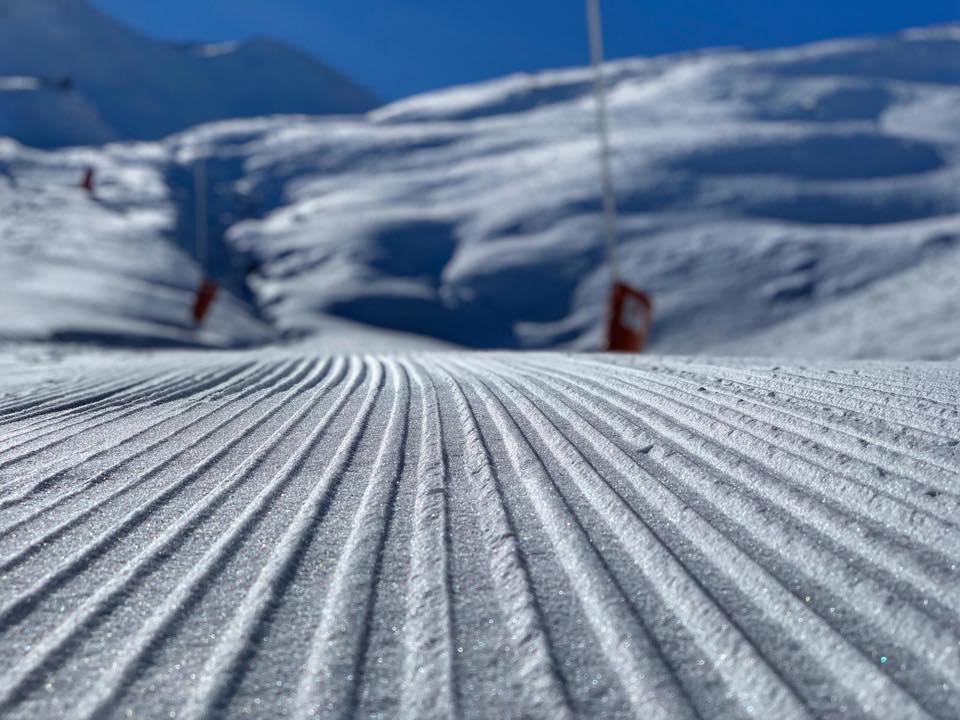 Uno de los primeros días de la temporada desde Gallinero, Cerler