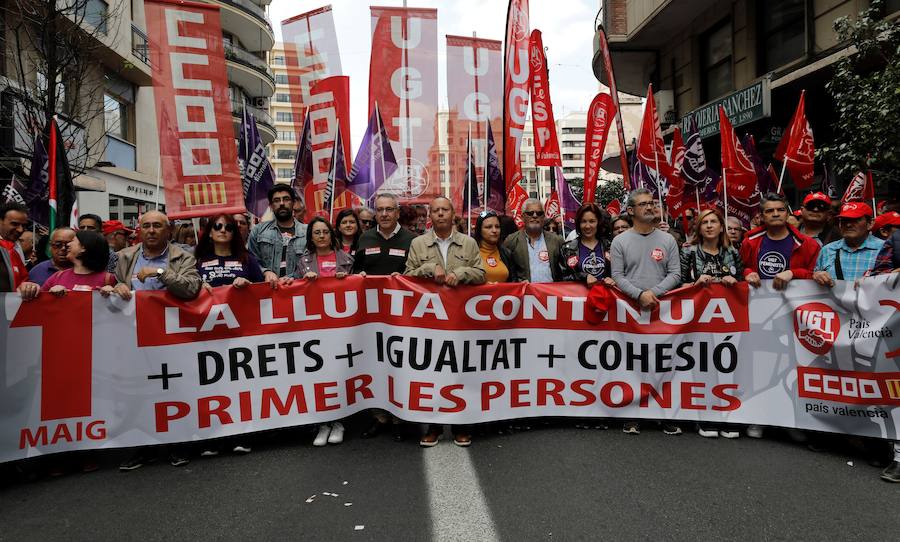 Fotos: Manifestación del Primero de Mayo, Día del Trabajador, en Valencia