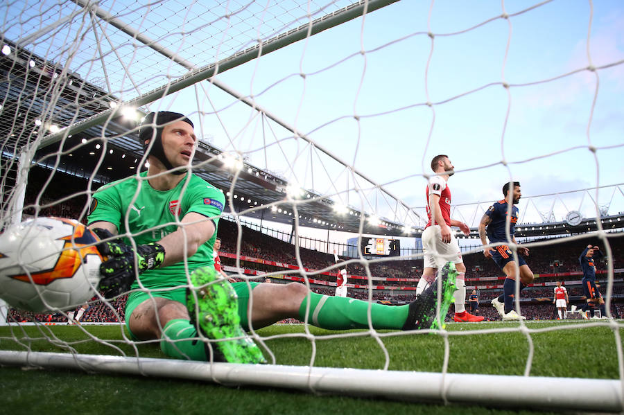 Estas son las mejores imágenes que deja el partido de ida de semifinales de la liga europea en el Emirates Stadium