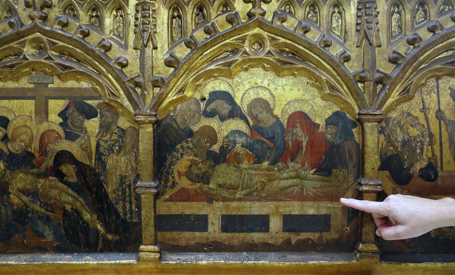 Fotos: Predela del Centenar de la Ploma, antes de su restauración