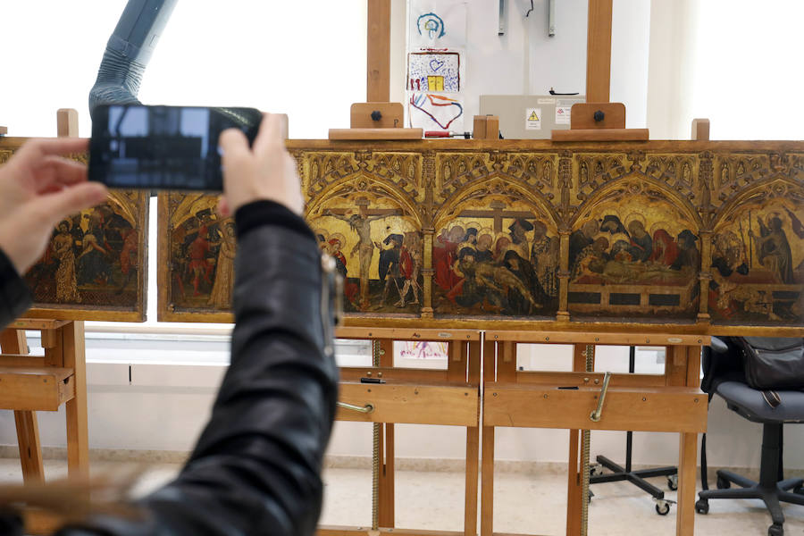 Fotos: Predela del Centenar de la Ploma, antes de su restauración