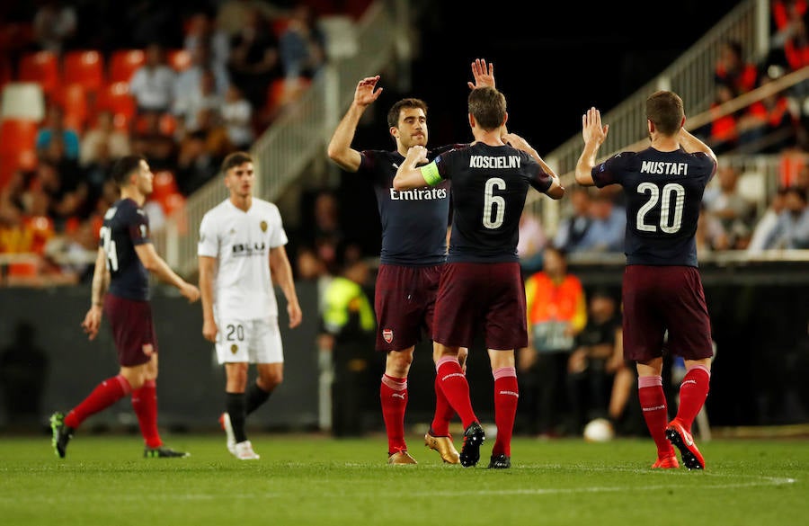 Las mejores fotos del partido de vuelta de semifinales de Europa League disputado en Mestalla