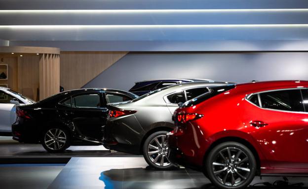 Varios modelos de Lexus expuestos en el Salón del Automóvil 2019 de Barcelona. 