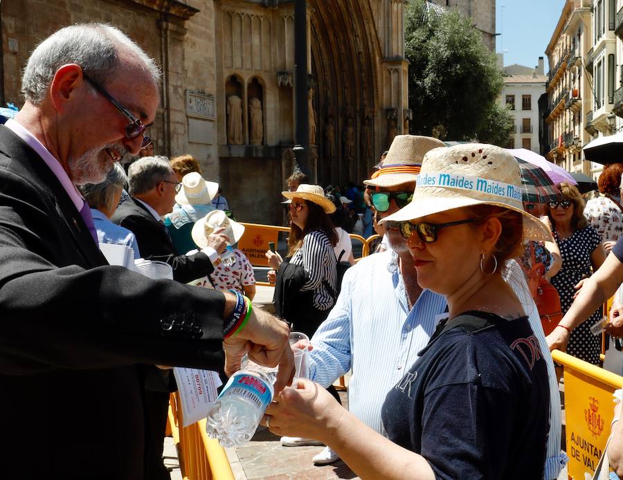 La Basílica de la Virgen de los Desamparados ha abierto sus puertas a las 7 horas de este miércoles para el tradicional Besamanos a la patrona de Valencia, cuando ya cientos de valencianos esperaban en la plaza de la Virgen, algunos de ellos doce horas, desde las siete de la tarde del martes