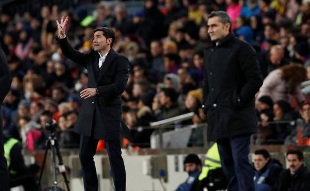 17 partidos. Marcelino y Valverde se han visto las caras en 17 encuentros, el último el 2 de febrero en el Camp Nou. 