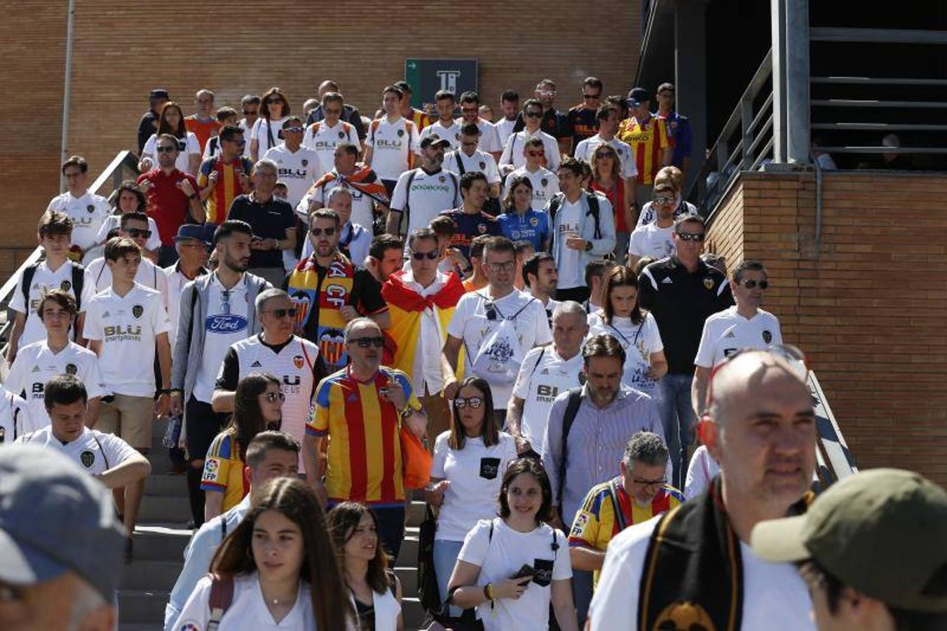 Cientos de aficionados del Valencia CF ya se encuentran en Sevilla preparándose para la final de Copa ante el Barcelona.