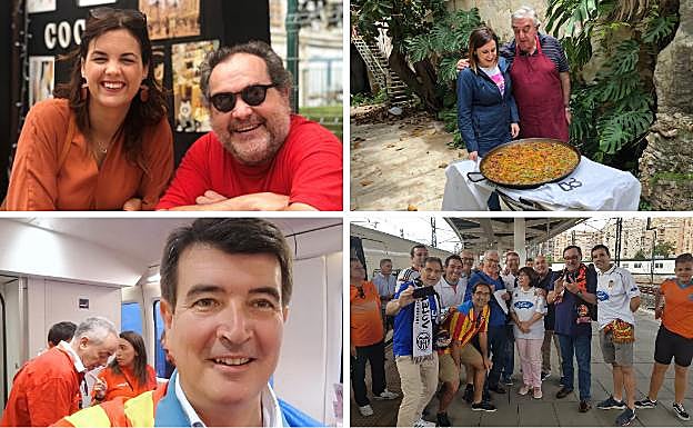 Los candidatos a la alcaldía de Valencia, durante la jornada de reflexión.