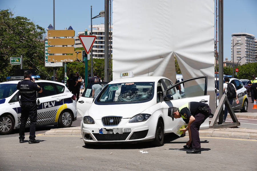 Fotos: Atropello múltiple en la plaza de Zaragoza de Valencia