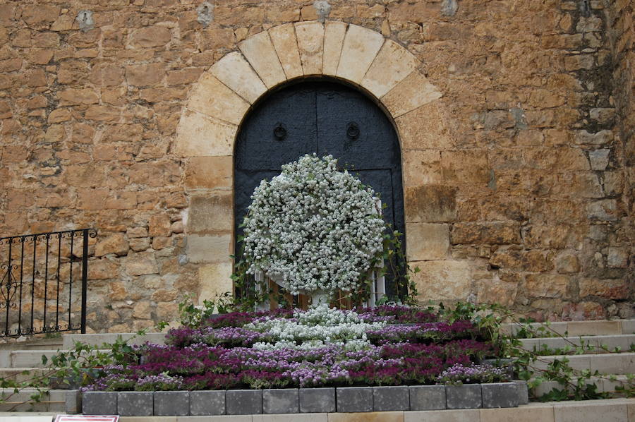 Los aromas y colores de las flores se han adueñado de Aras de los Olmos (Valencia). Durante la primavera, esta localidad situada Los Serranos cubre sus calles, fachadas con cientos de plantas y arte efímero. La exposición de las propuestas presentadas en «Aras en flor» se podrá visitar hasta el 30 de junio Los diseñadores de paisajes han tenido que defender la sostenibilidad, belleza y creatividad de la propuesta. Además de combinar flores y plantas con materiales del entorno utilizados históricamente por los vecinos y vecinas. Esta pequeña localidad del interior de la Comunitat Valenciana aguarda entre montes como un remanso de paz que fue poblado por íberos, romanos y árabes, Incluso, formó parte de la Orden de Montesa en 1318. Y todas estas culturas se han quedado guardadas entre sus callejuelas. 