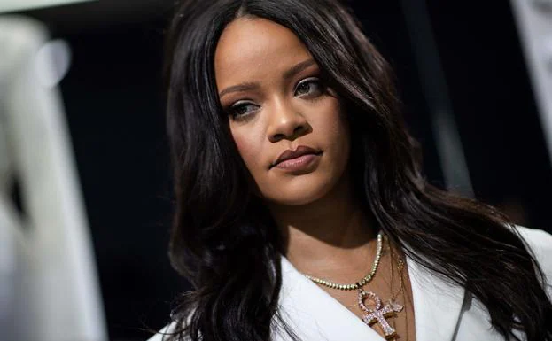 Rihanna, en la presentación en París de la marca Fenty, del grupo Louis Vuitton, el pasado mes de mayo.