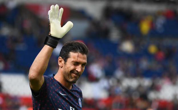 Gianluigi Buffon, tras un partido con el PSG. 