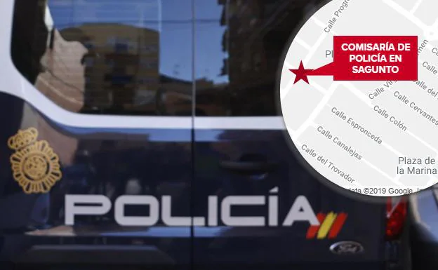 Un vehículo de la Policía Nacional de Sagunto y dónde está la comisaría.