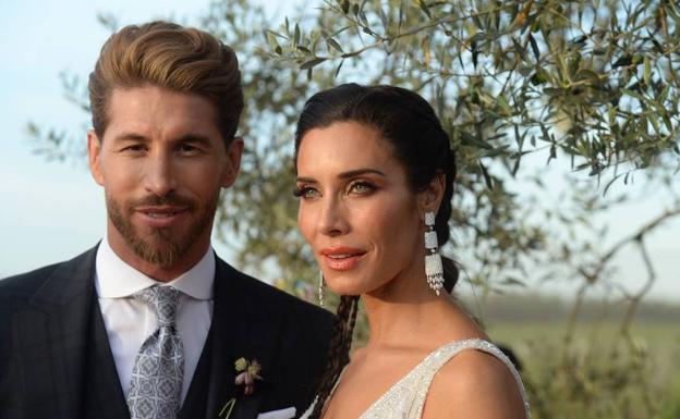 Sergio Ramos (i) y Pilar Rubio. 