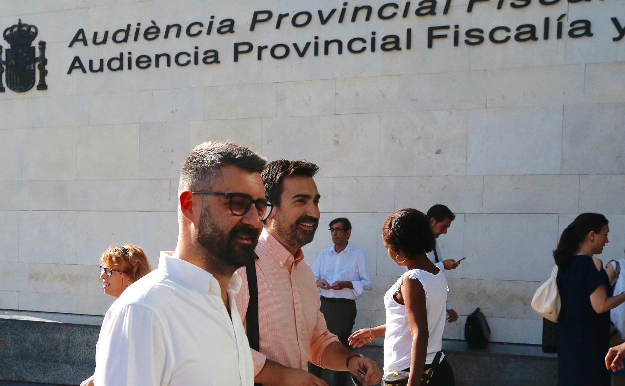 Pere Fuset llega a la Ciudad de la Justicia de Valencia a declarar. 