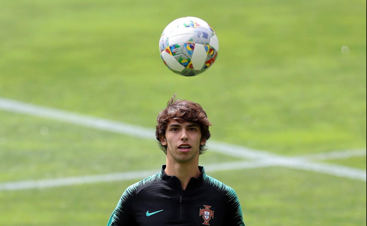 Joao Felix, durante un entrenamiento con la selección portuguesa.