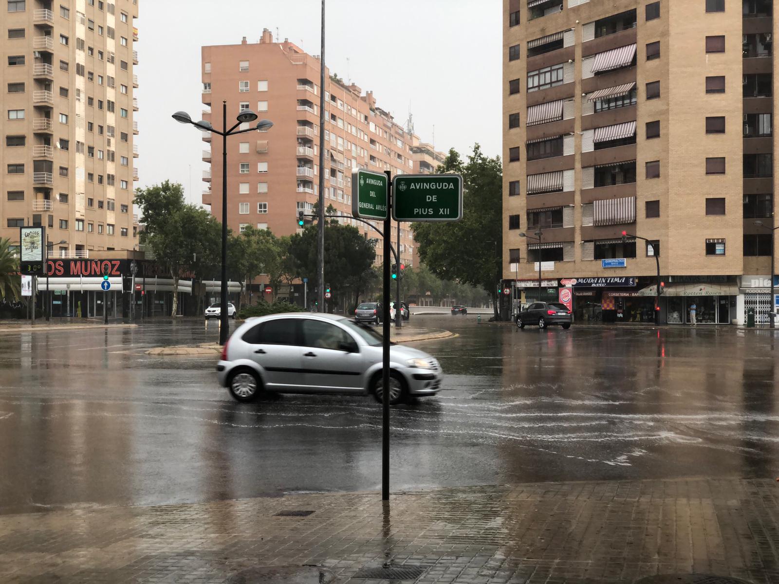 Tormenta de granizo en Valencia el domingo 7 de julio de 2019.