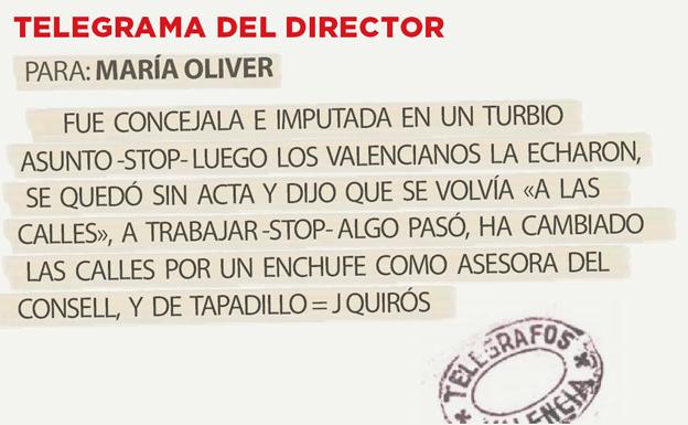 Telegrama para María Oliver