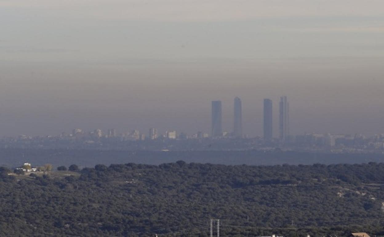 Vista de Madrid contaminado. 