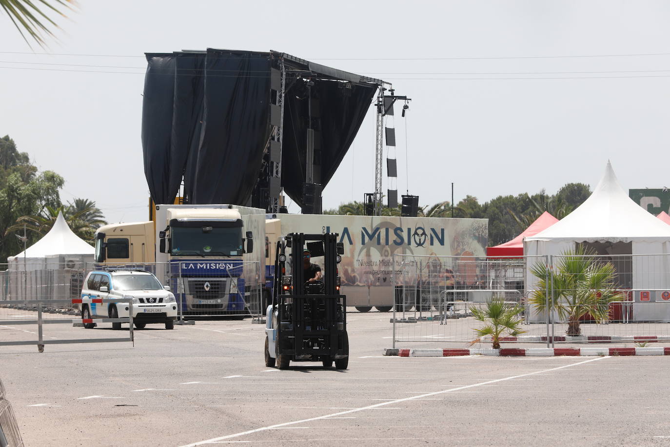 Fotos: Preparativos del festival Marenostrum 2019