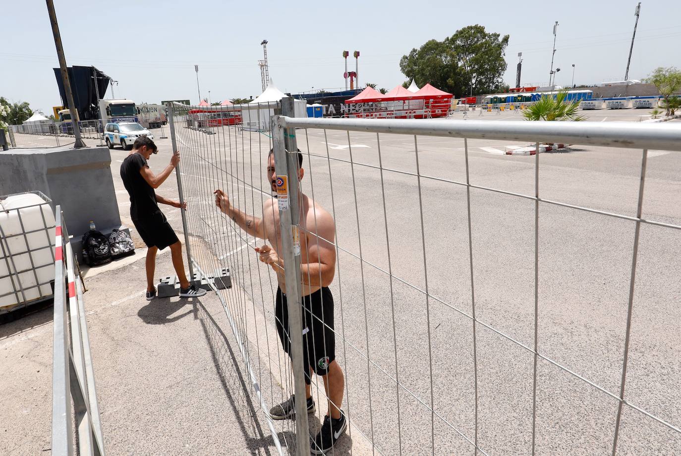 Fotos: Preparativos del festival Marenostrum 2019
