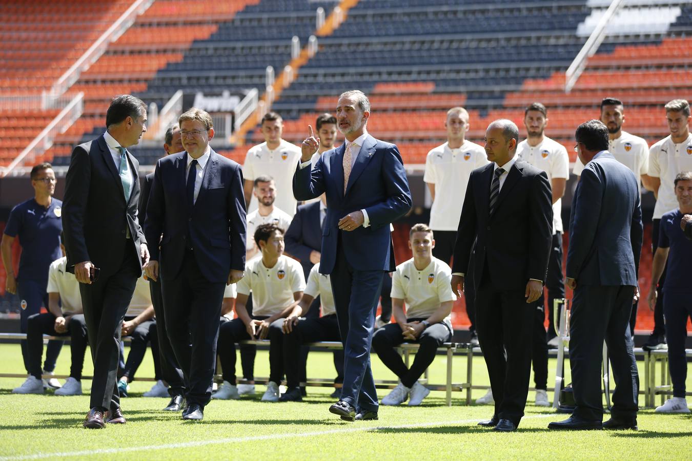 El rey Felipe VI y el Valencia CF han celebrado heste lunes un acto en Mestalla con motivo del Centenario del club. 