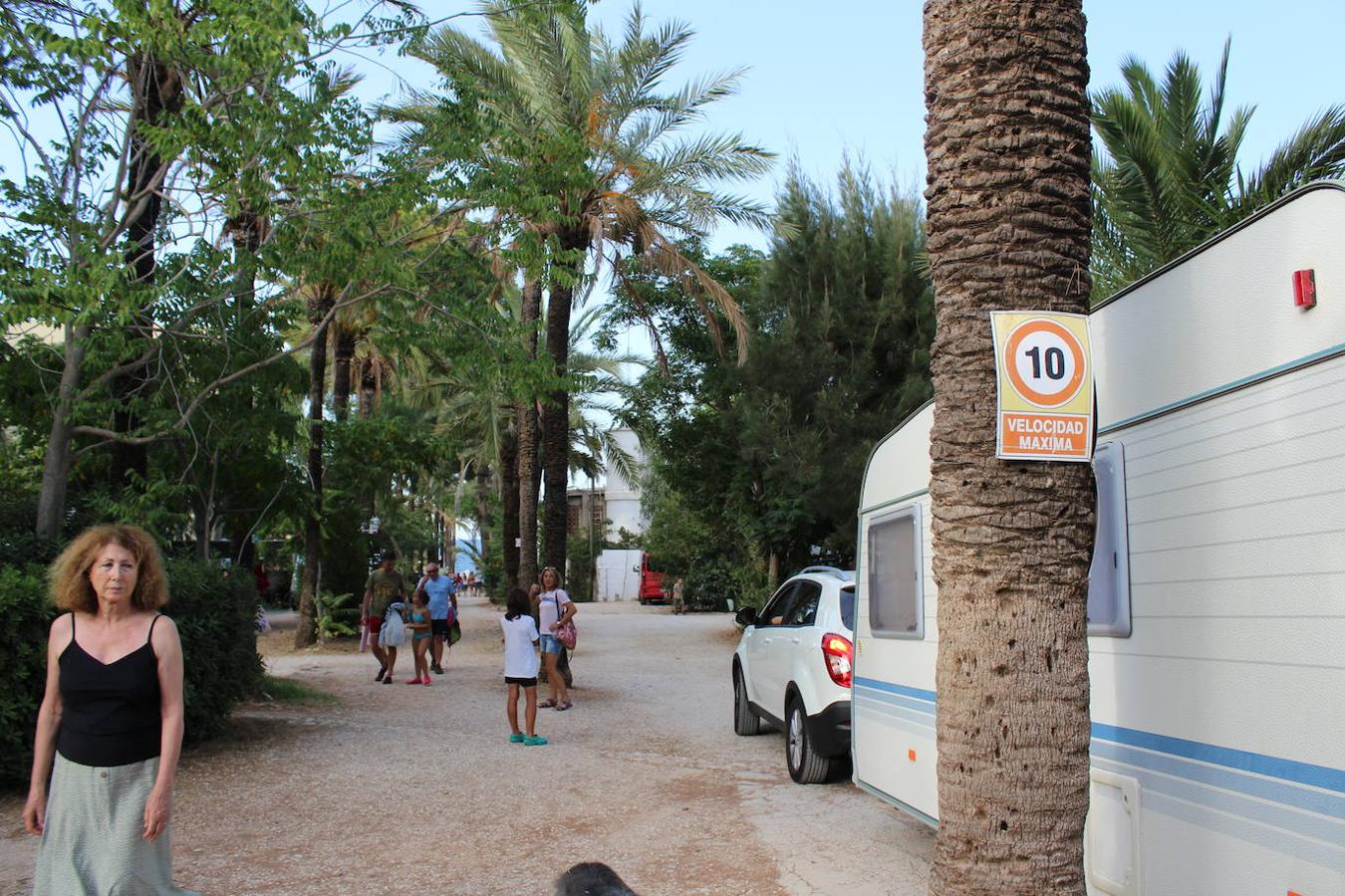 Huéspedes del camping.