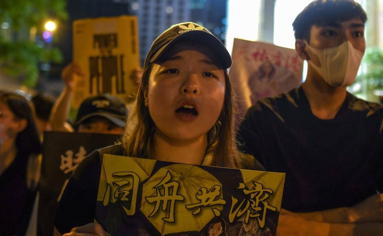 Protestas en Hong Kong. 