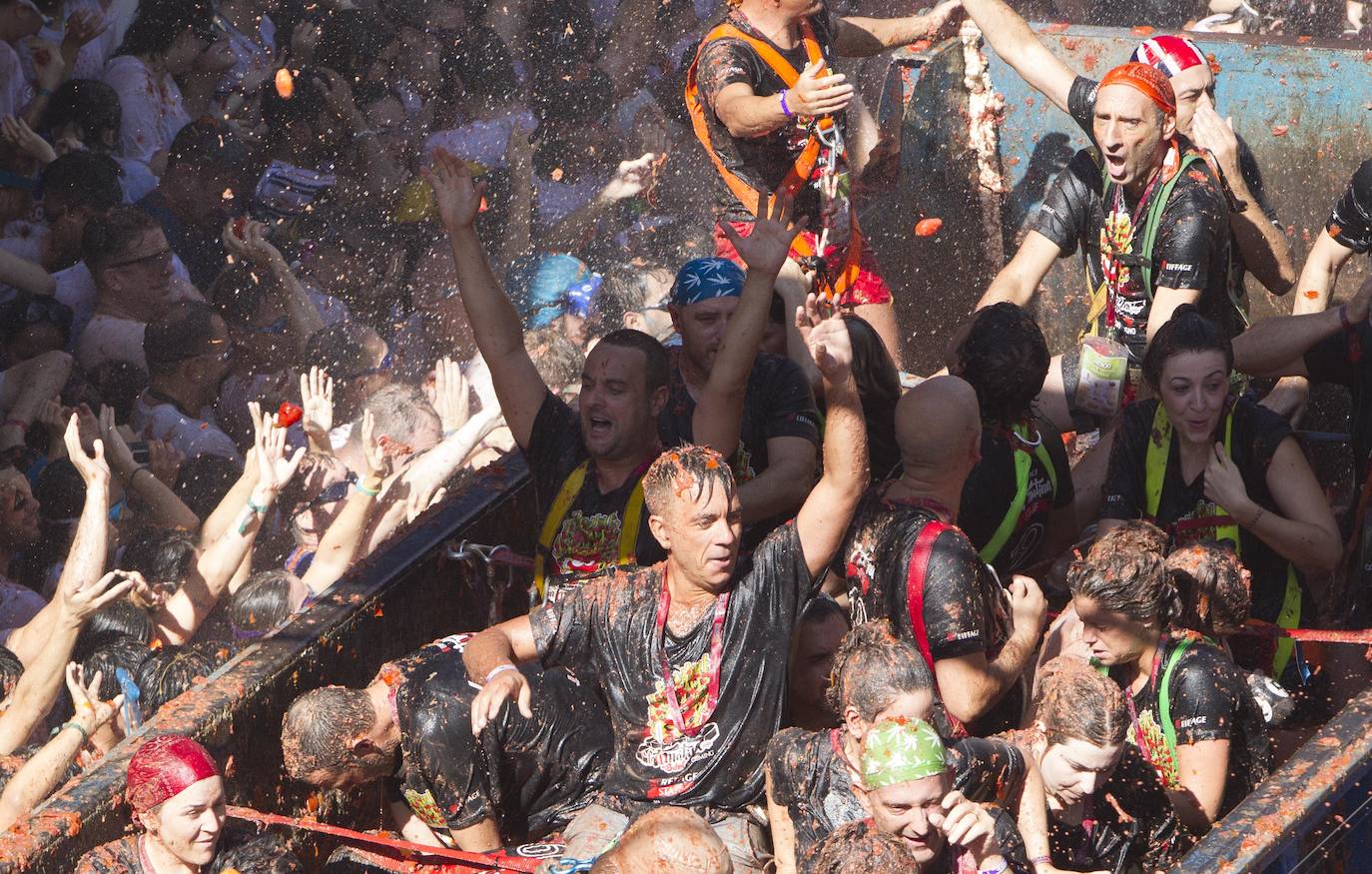 Fotos: La Tomatina de Buñol 2019, en imágenes