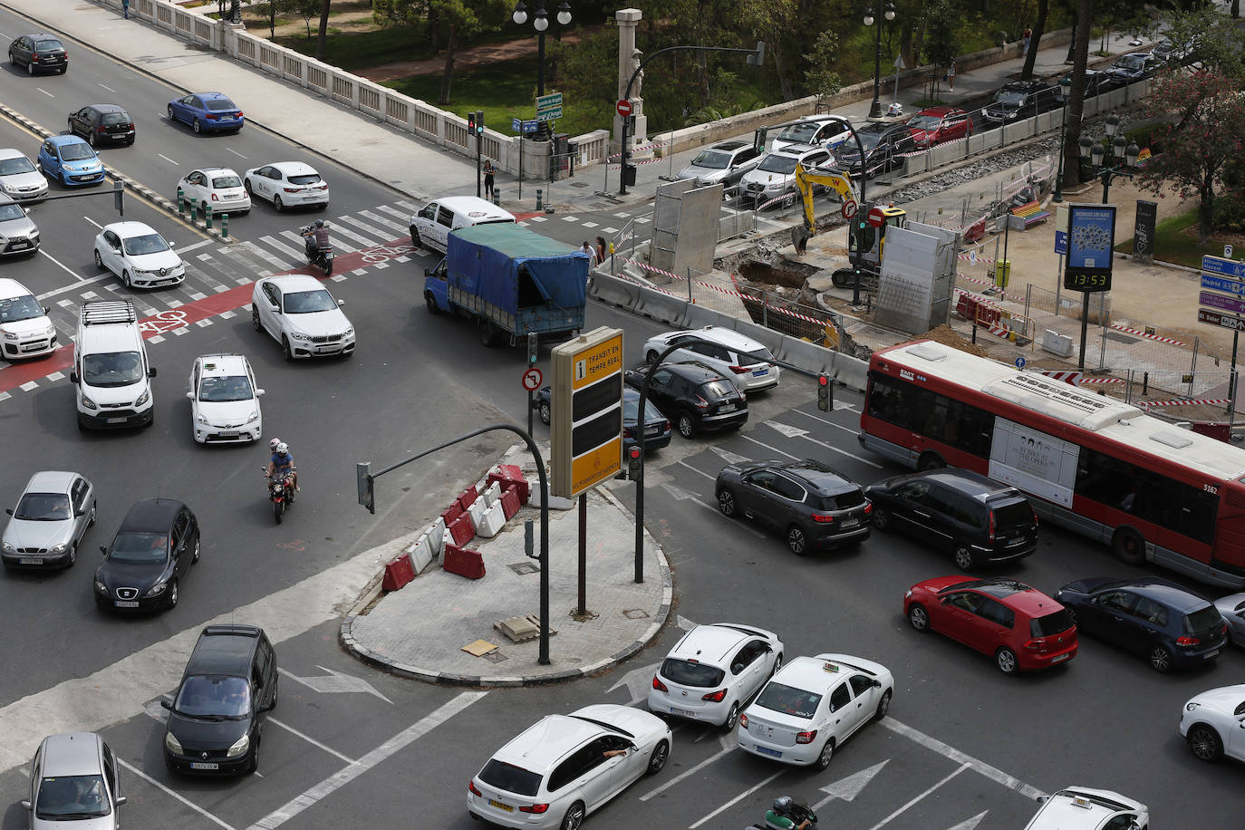 Atascos en Valencia tras la vuelta de las vacaciones
