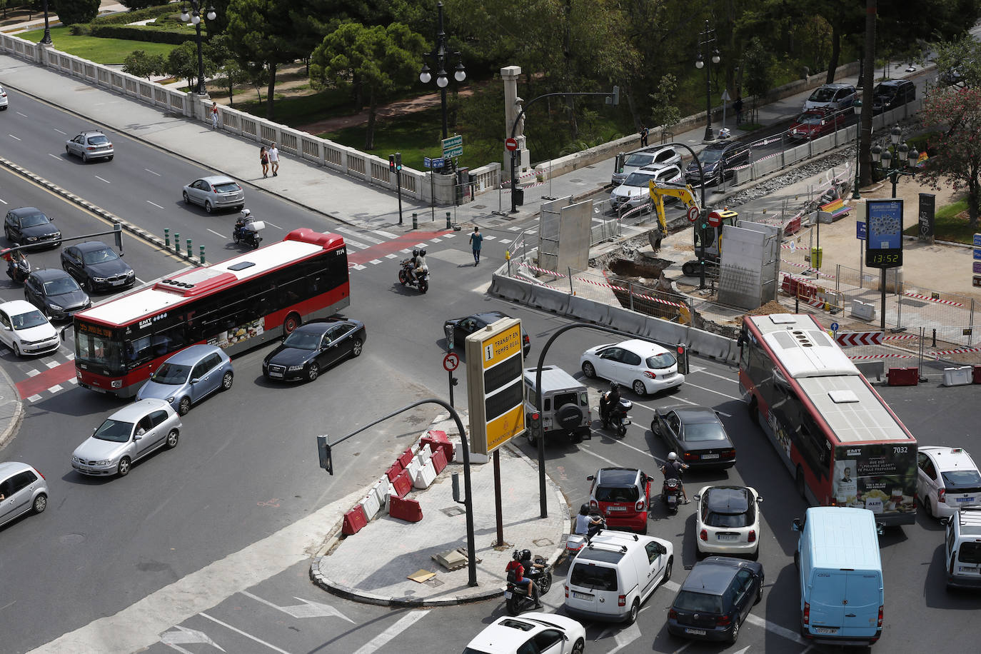 Atascos en Valencia tras la vuelta de las vacaciones