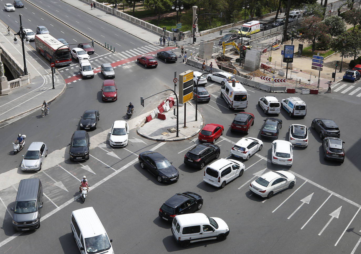 Atascos en Valencia tras la vuelta de las vacaciones
