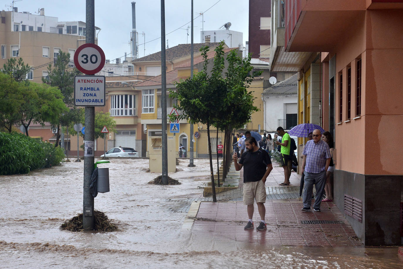 Efectos del temporal en Murcia.