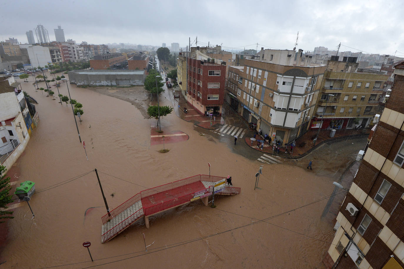 Efectos del temporal en Murcia.