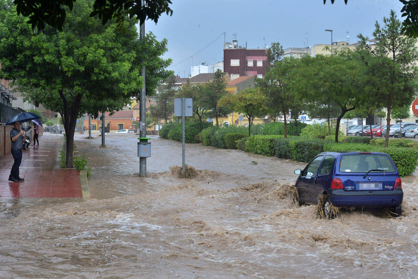 Efectos del temporal en Murcia.