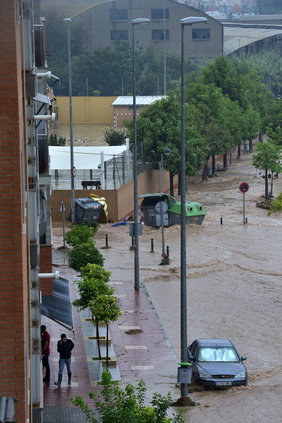 Efectos del temporal en Murcia.