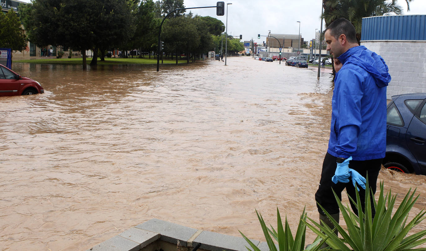 Efectos del temporal en Murcia.