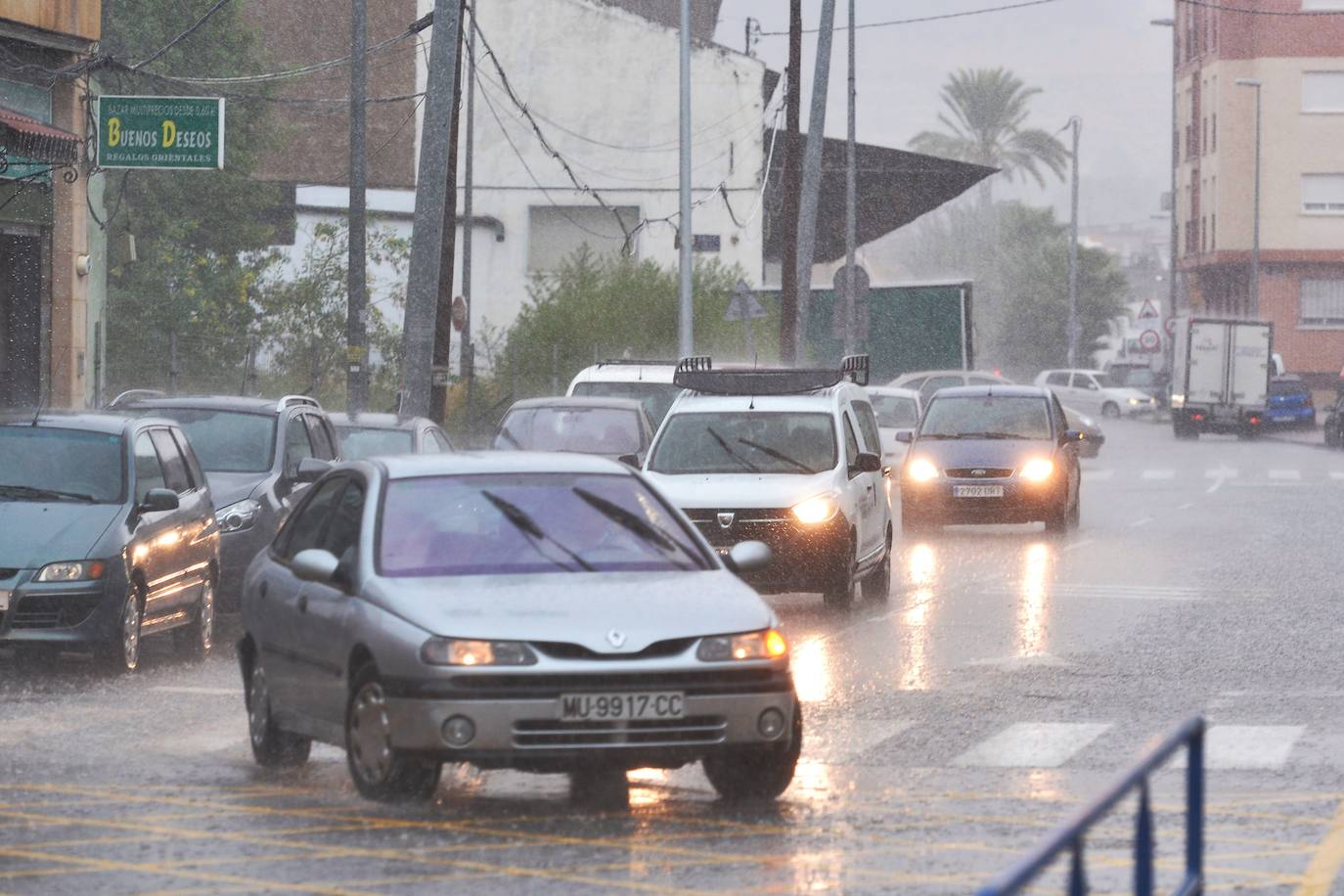 Efectos del temporal en Murcia.