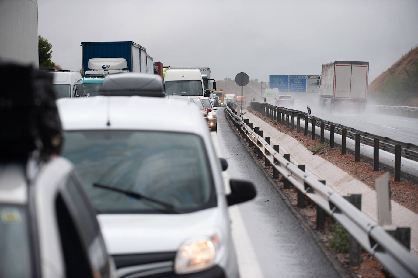 Efectos del temporal en Murcia.